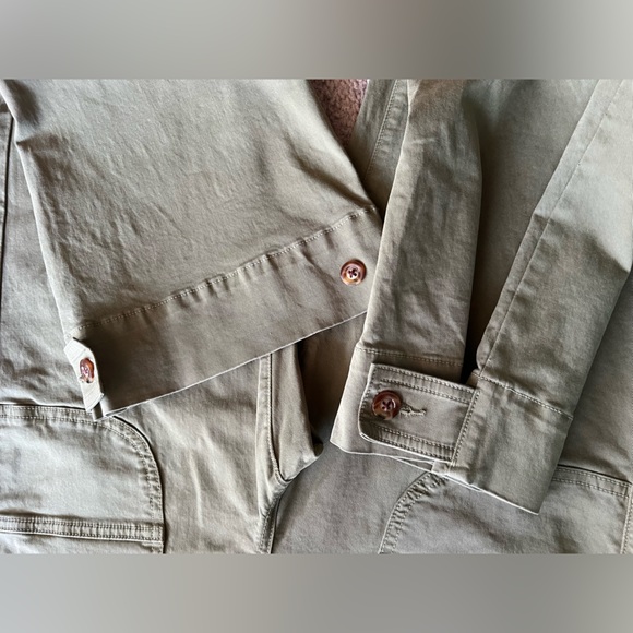 Veronica Beard Marley High-Rise Wide Leg Pants 28 Olive Convertible Ankle Tabs - Picture 10 of 16